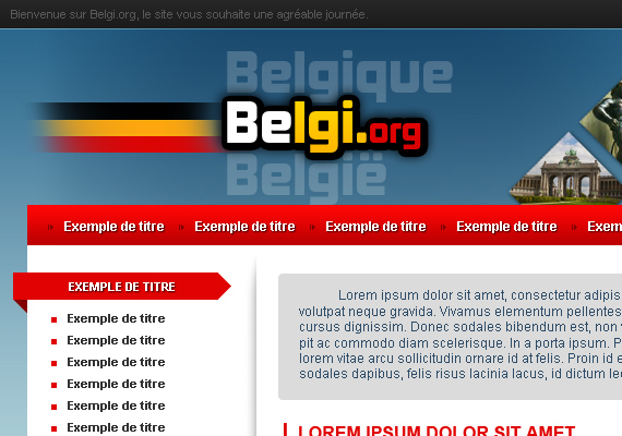 Design du site internet pour Belgi.org