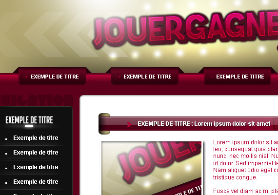 Design du site internet pour Jouergagner.